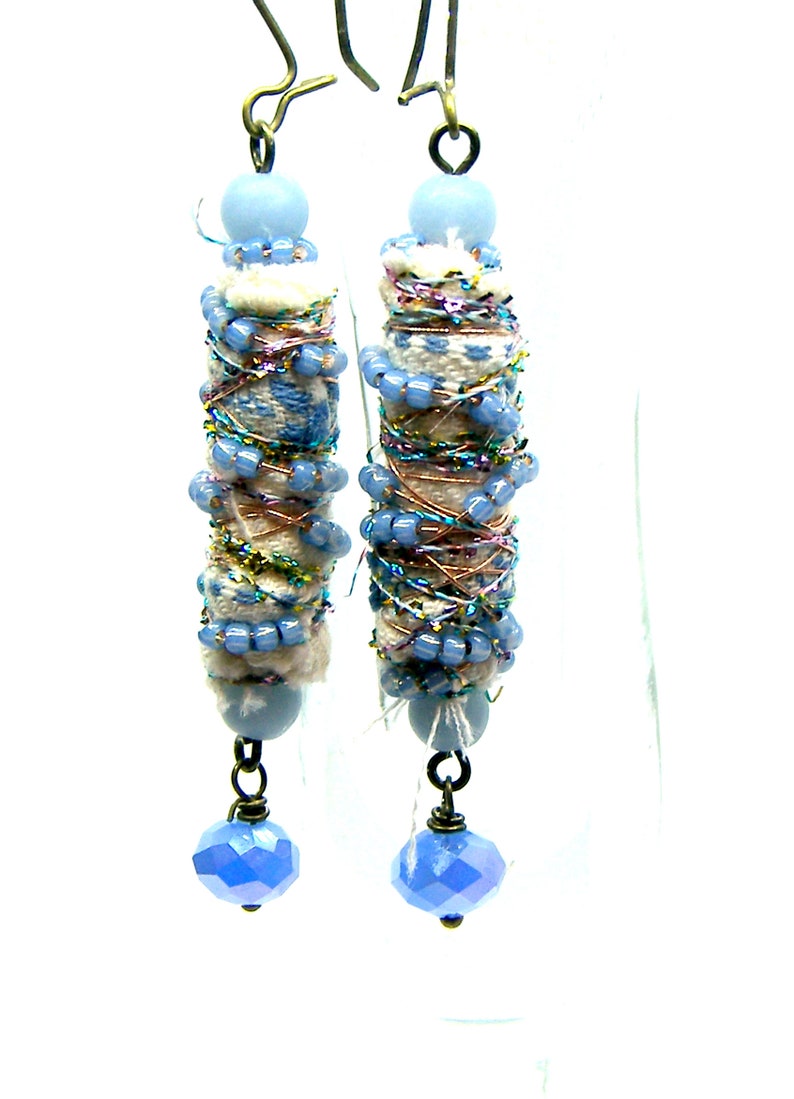 Fiber Textile Art Earrings image 4