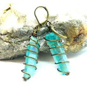 Aqua Aura Earrings