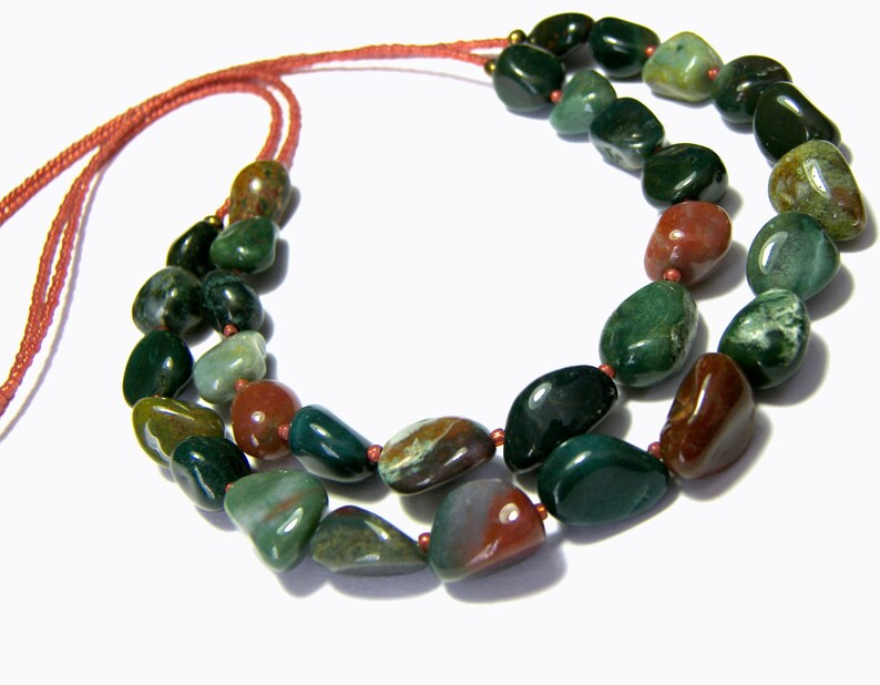 Bloodstone beaded Necklace image 2