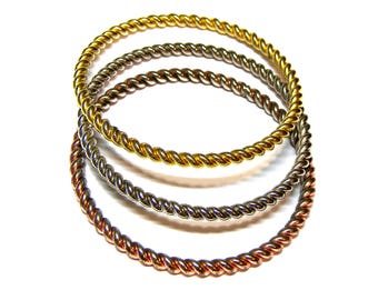 Tri color costume bracelet bangles