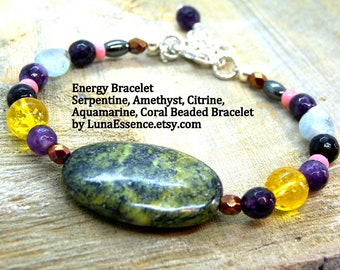 Mixed Gemstone Beaded Energy Bracelet