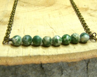 Tree Agate Choker Necklace