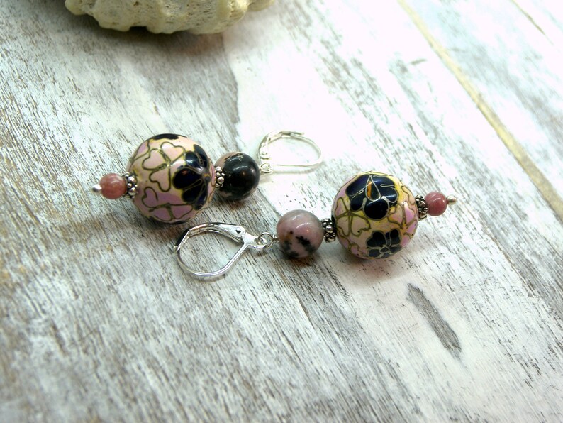 Vintage Cloisonné Earrings image 5