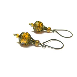 Topaz Golden Pearl Earrings image 4