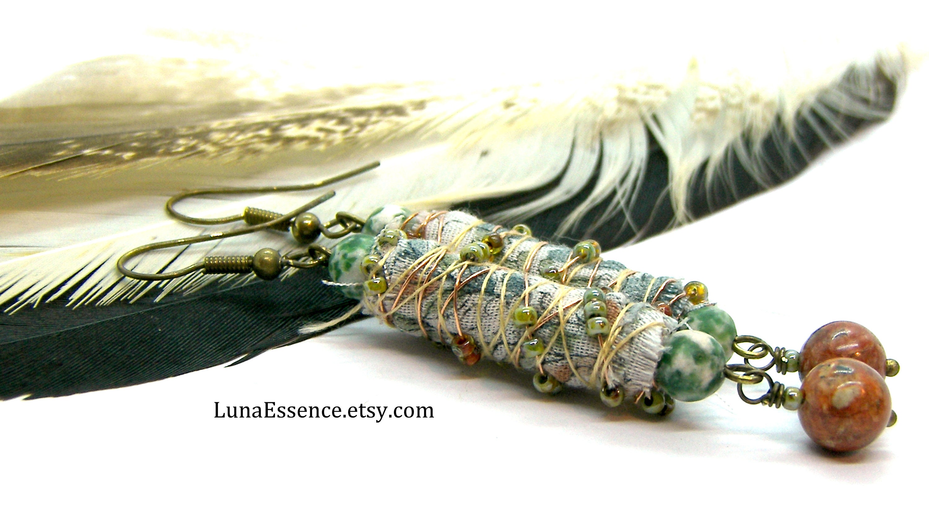 Art Fiber Textile Earrings