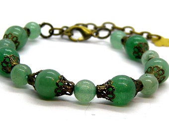 Green Aventurine Hand beaded Bracelet