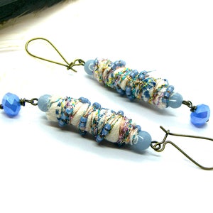 Fiber Textile Art Earrings image 9