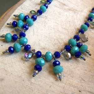 Blue Beaded Necklace image 4