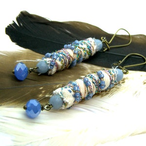 Fiber Textile Art Earrings image 2