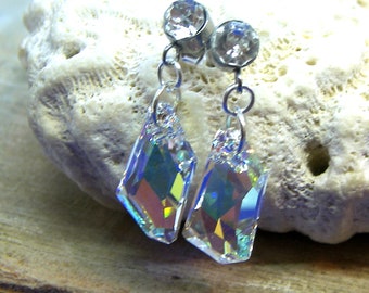 Crystal Post dangle Earrings, gift for mom, gifts for women, on sale, women's day, mothers day, unisex gifts, sparkle earrings, swarovski