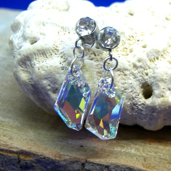 Crystal Post dangle Earrings