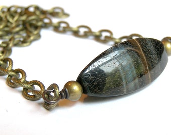 Blue Hawk Eye Chunky Pendant