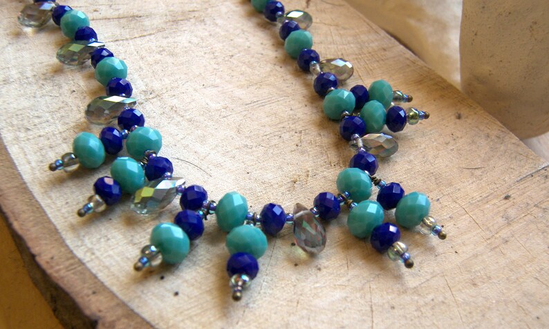 Blue Beaded Necklace image 5