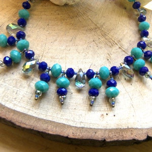 Blue Beaded Necklace image 2