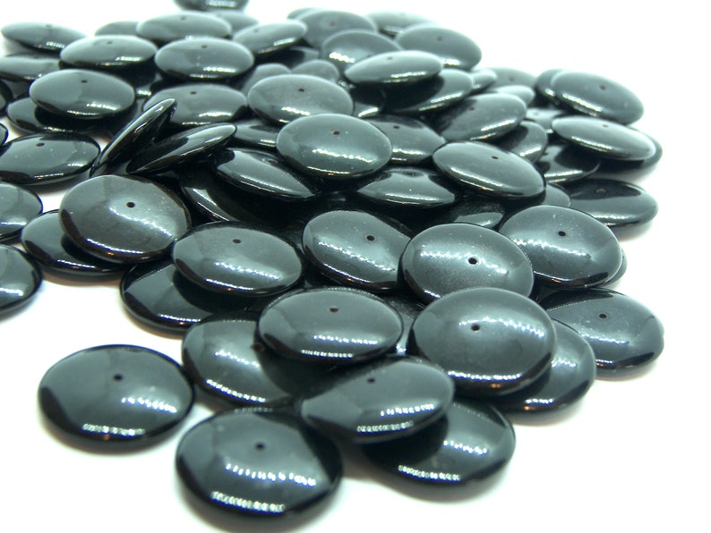 Black Onyx Saucer beads image 8