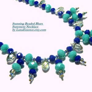 Blue Beaded Necklace image 10