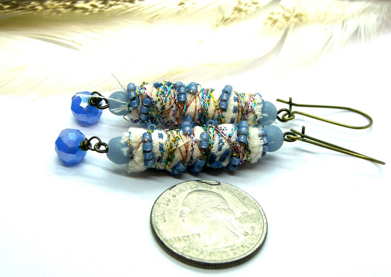 Fiber Textile Art Earrings image 8