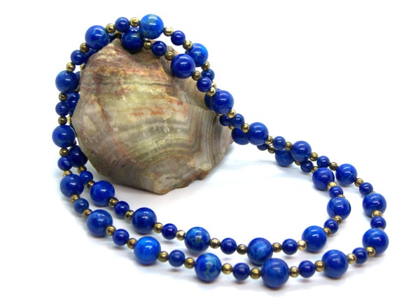 Blue Lapis Lazuli Beaded Necklace - image 6