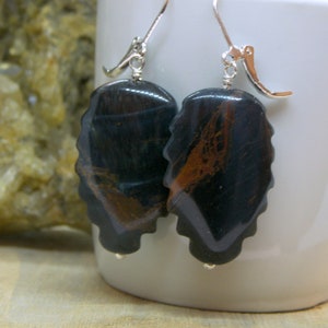 Blue Hawk Eye Earrings image 6