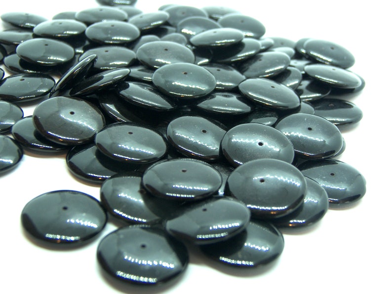 Black Onyx Saucer beads image 4