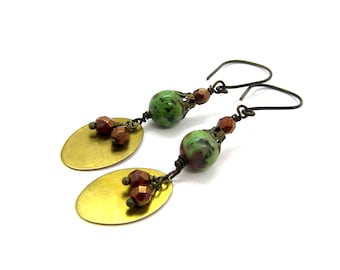 Ruby Zoisite Earrings