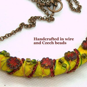 Fiber Textile Bar Necklace image 5