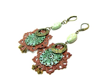 Rooibos Tea Aqua Terra Jasper Earrings