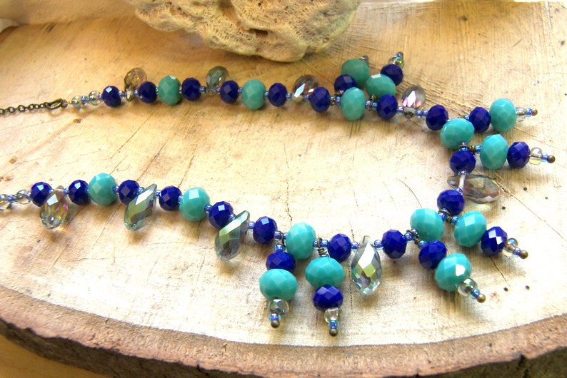 Blue Beaded Necklace image 6