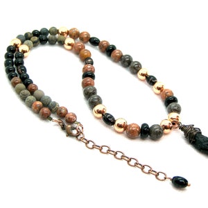 Tektite, Obsidian Apache tears Pendant Necklace