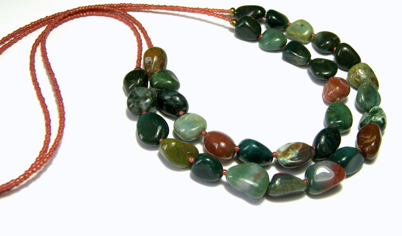 Bloodstone beaded Necklace image 5