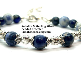 Sodalite Sterling Silver Bracelet