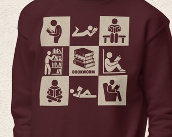 Bookworm Sweatshirt for Youth & Kids, Cozy Reading Shirt, Cute Literary Gift, Book Lover Apparel, Youth Cozy Pullover, Back to School Top