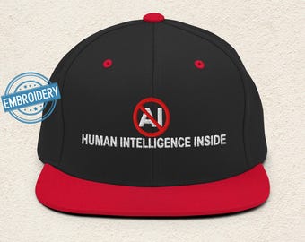 Tech Snapback Hat: Menschliche Intelligenz im Inneren, coole Cap für Tech-Liebhaber, stilvolles & einzigartiges Geschenk für die Geek-Kultur. Motiv CAA5