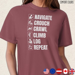 Geocaching T-shirt Infographic Style Tee with Humorous Design for Outdoor Adventure Geocaching Fans Gift. Design TSB9
