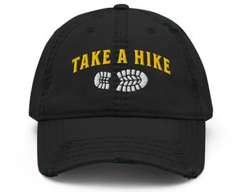 Distressed Dad Hat: Take a Hike-pet, outdooravonturen, vintage look, wandelcadeaus voor dames en heren, trendy stijl