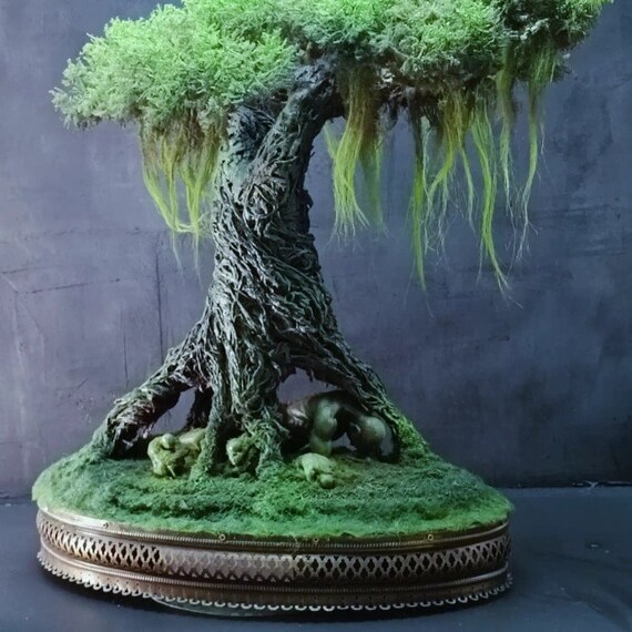 The Power of Nature Bonsai Tree With Miniature Human Figures - Etsy Israel