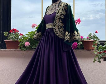 Afghan long indian arabic maxi style party dress for women