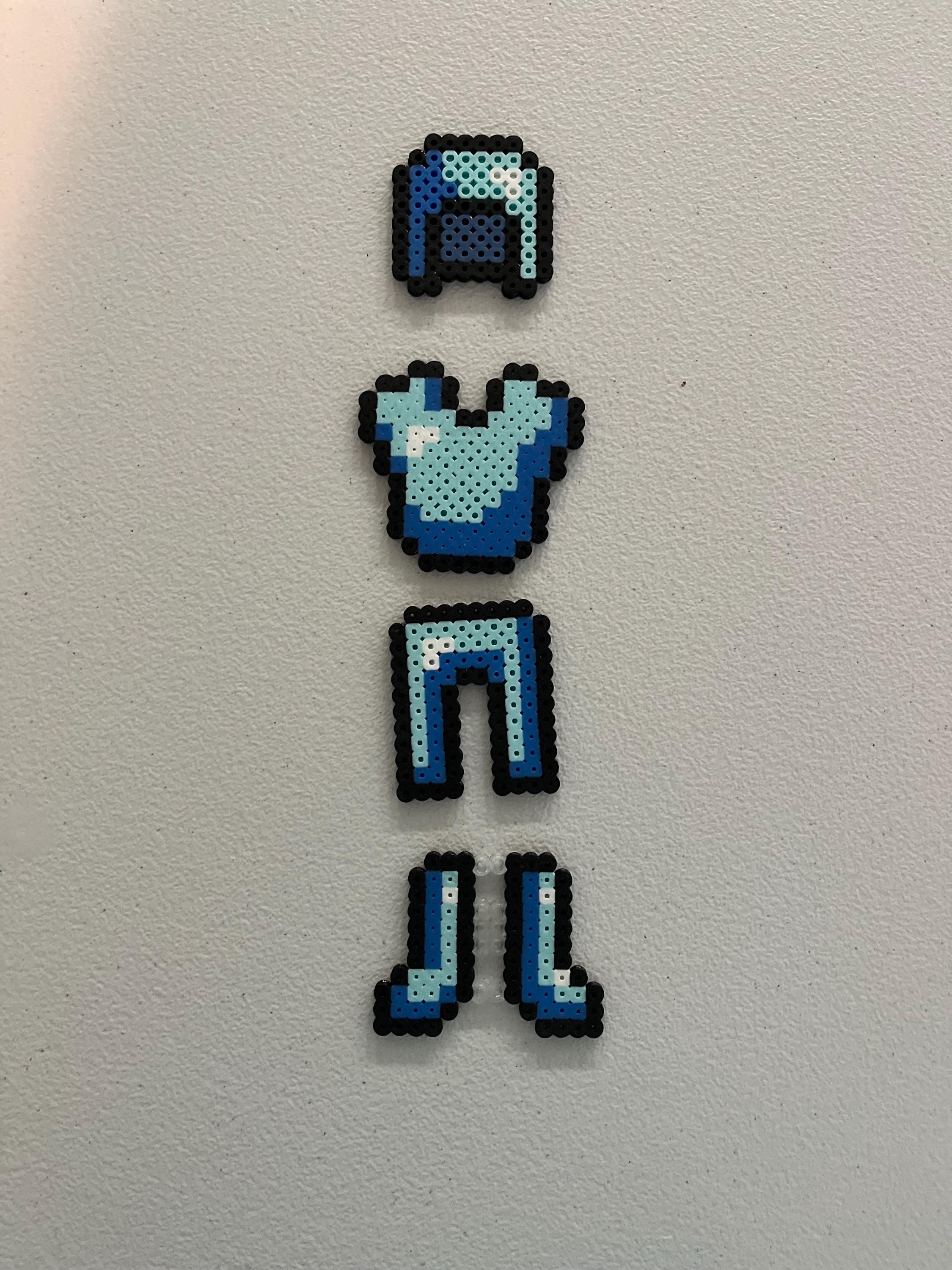 Minecraft armor Keychain Bead Art - Main Image