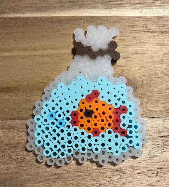 Fish in Bag Keychain Bead Art