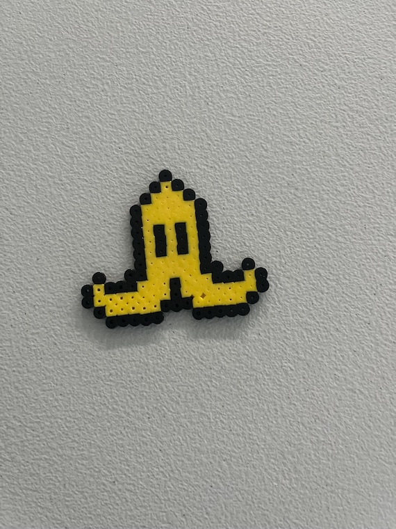 Mario Banana Keychain Bead Art