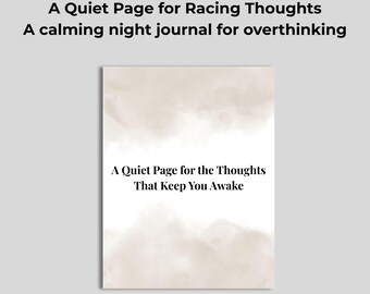 Night Brain Dump Journal – Printable Quiet Page for Overthinking (PDF Download A4/Letter Size