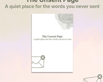 The Unsent Page – Nachtbriefdagboek voor onuitgesproken woorden en afsluiting