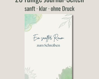 German Journal Prompts for Mindfulness | Inner Peace (PDF Download)