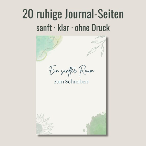 German Journal Prompts for Mindfulness | Inner Peace (PDF Download)