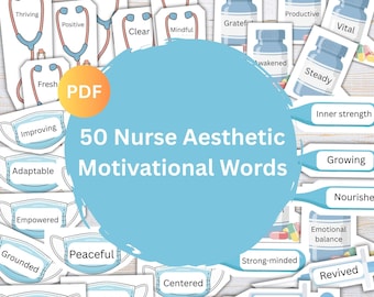 Nurse Affirmation Cards Printable – Positive Self Care Cards for Healthcare Workers | Digital Download