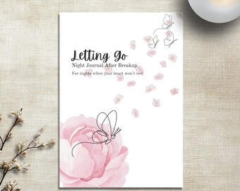 Dagboek Loslaten – emotionele genezing Afdrukbaar voor vrouwen, dagboek over uiteenvallen en zelfreflectie