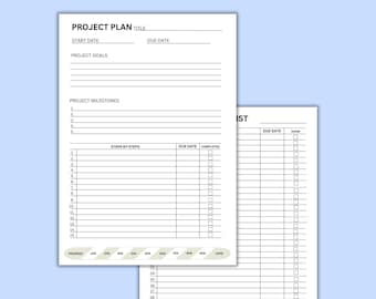 Printable Project Planner Template – Task & To-Do List PDF Download