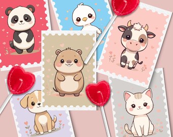 Animal Valentine Cards for Kids | Classroom Exchange (PDF Download