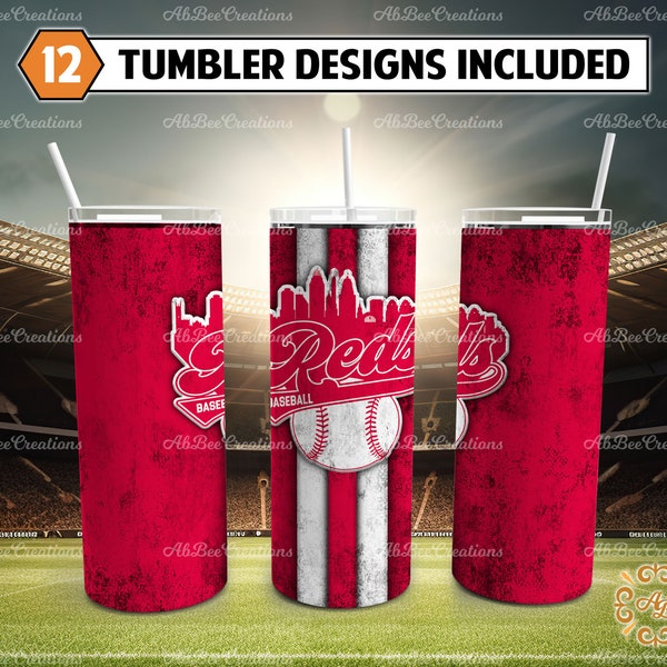 Baseball Team Skinny Tumbler 20 oz PNG - Baseball Tumbler Sublimation Design Straight and Tapered PNG