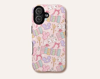 Pastel Magical Park Phone Case | Balloons Bows & Mouse Icons | iPhone Samsung Pixel